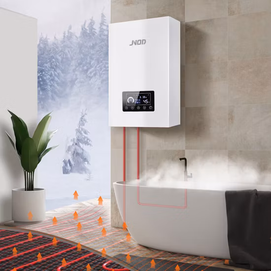 Jnod オールインワン ヒート システム、高温出口 85c 電気ボイラー付き、家の暖房と温水浴槽のシャワー用