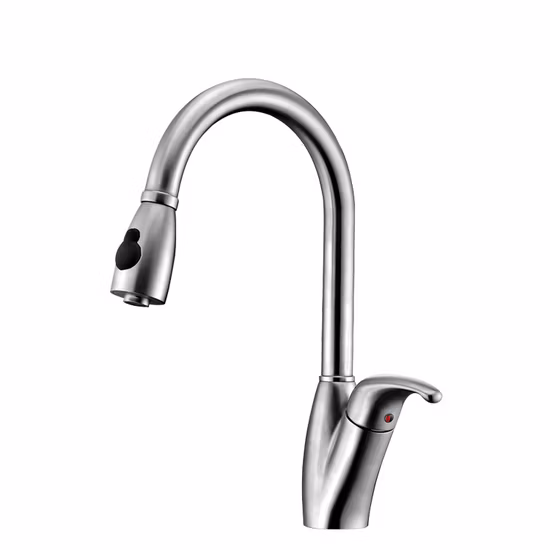 Cupc Stainless Steel Single Handle Hot and Sedal Cartridge Cold Pull out Kitchen Faucet