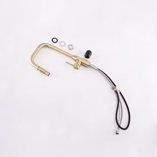 衛生陶器工場キッチンシンクタップ水道タップPVDシャンペーンスイベル蛇口ゴールドキッチンタップ置くUPC 304ステンレス鋼キッチンミキサーキッチン蛇口